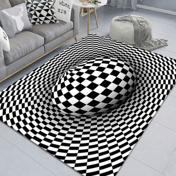 Vertigo visual three-dimensional line living room carpet