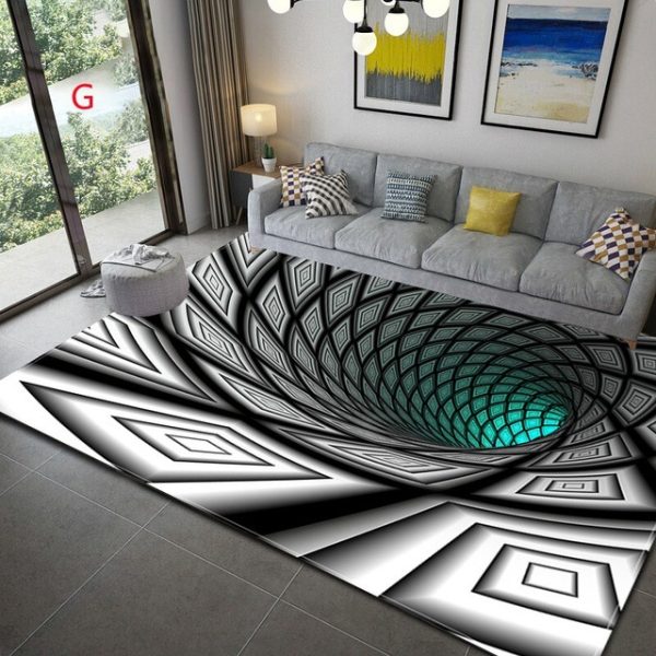 Vertigo visual three-dimensional line living room carpet