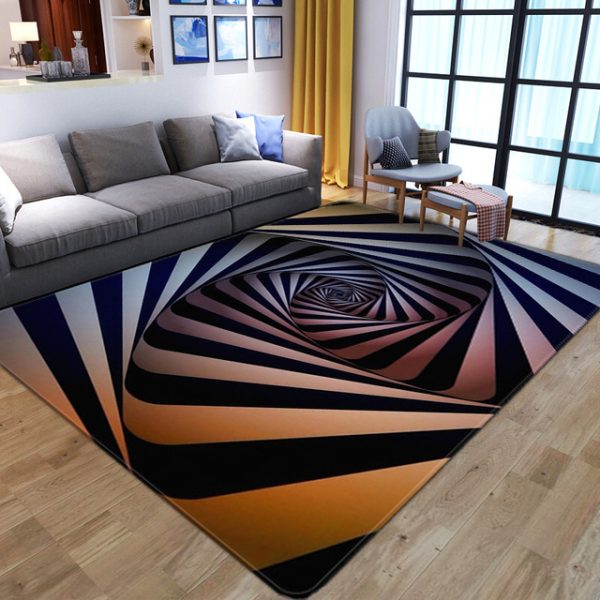 Vertigo visual three-dimensional line living room carpet