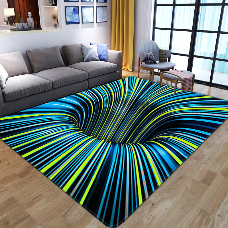 Vertigo visual three-dimensional line living room carpet