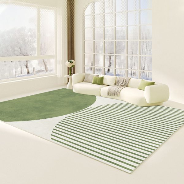 Color artistic conception simple green living room carpet