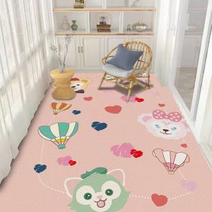 Cartoon bear non-slip and dirt-resistant living room rug