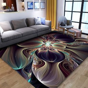 Glasses-free 3D visual flower living room carpet