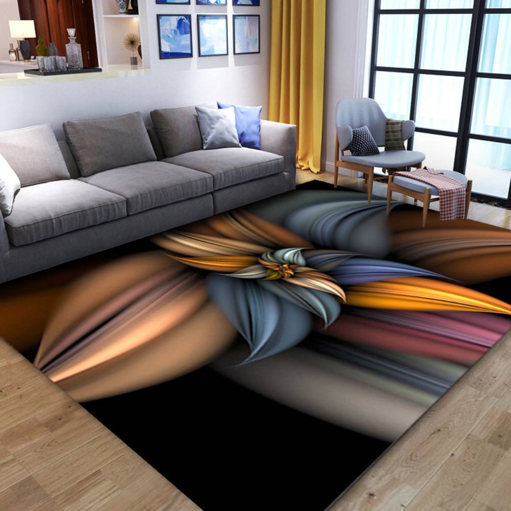 Glasses-free 3D visual flower living room carpet
