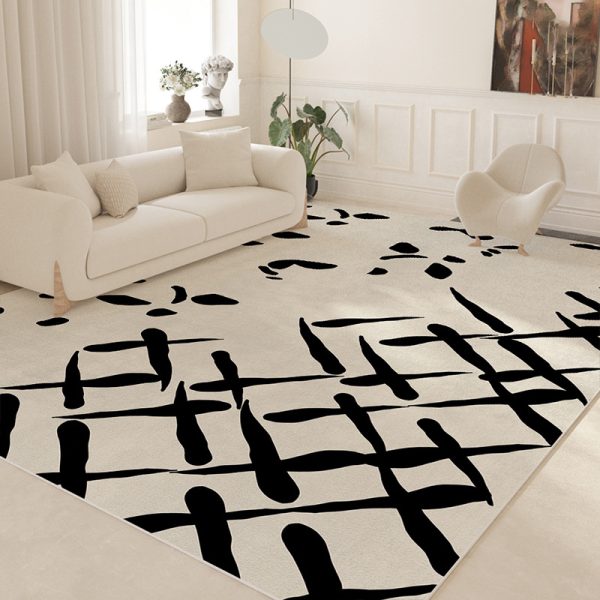 Nordic light brown warm non-pilling living room rug