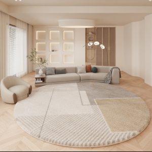 Nordic simple line geometric living room carpet non-slip soft