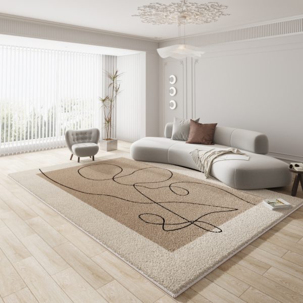 French simple light luxury imitation cashmere living room carpet skin-friendly