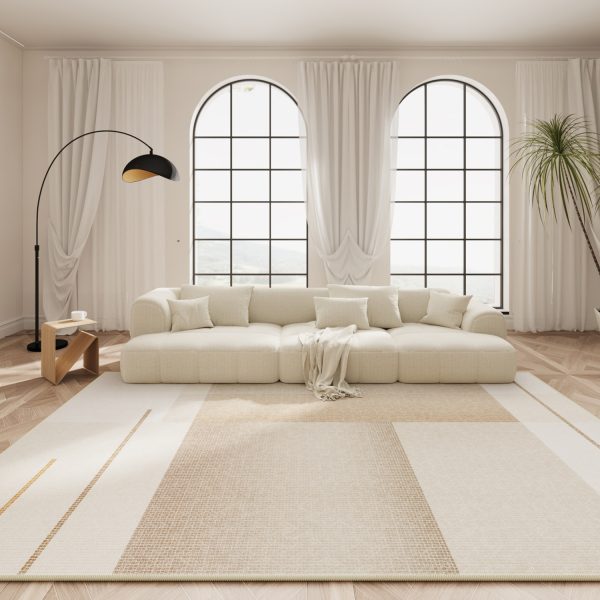 Space aesthetics simple plain color living room carpet