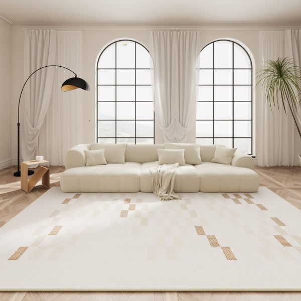 Space aesthetics simple plain color living room carpet