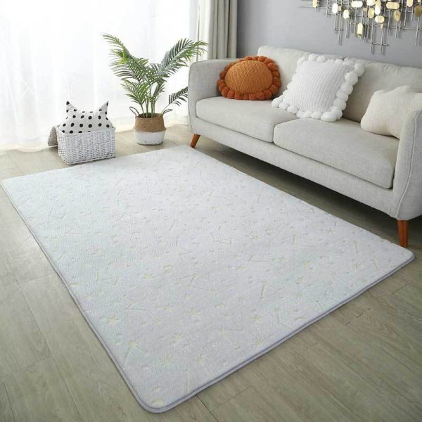 Luminous pattern skin-friendly short pile safe living room rug