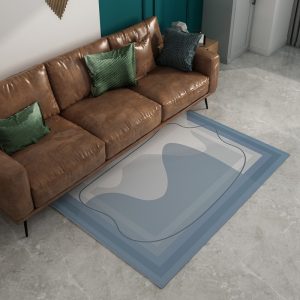 Simple cashmere-like waterproof and moisture-resistant living room rug