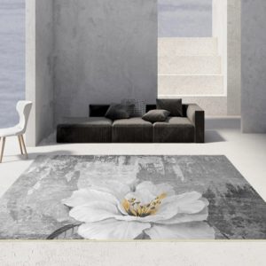 Nordic Encrypted Imitation Cashmere Blooming Wealthy Theme Living Room Rug