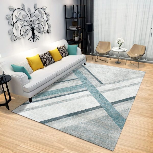 Modern lines simple Nordic style living room rug