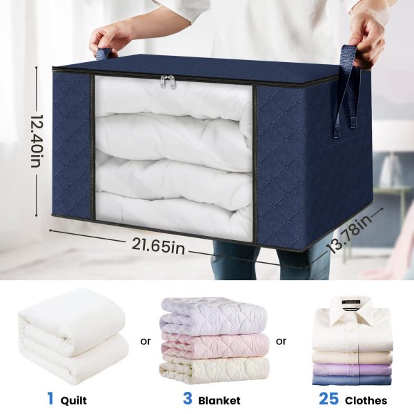 6 Pack Quilted Clothes Storage Bags