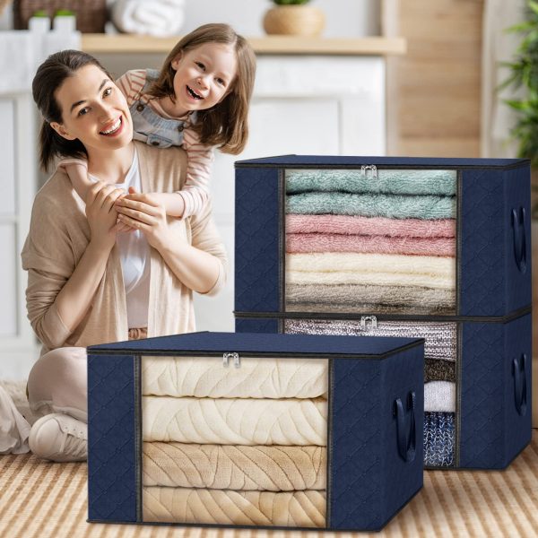 6 Pack Quilted Clothes Storage Bags