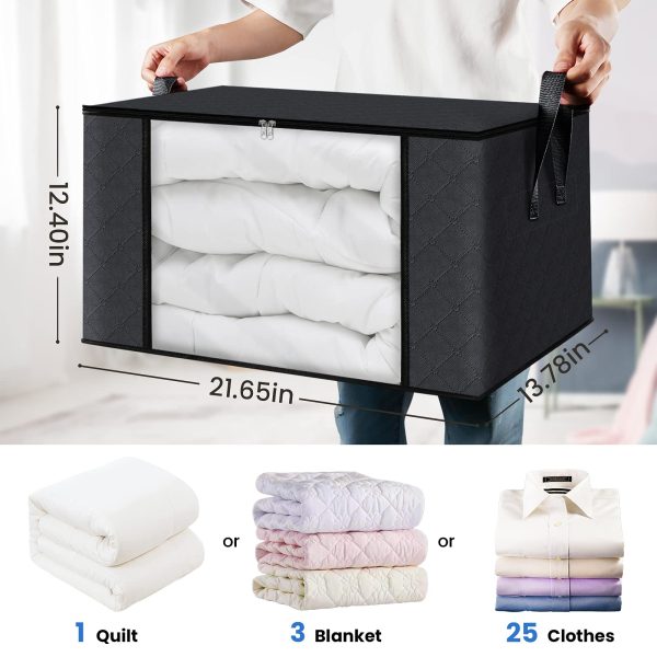 6 Pack Quilted Clothes Storage Bags