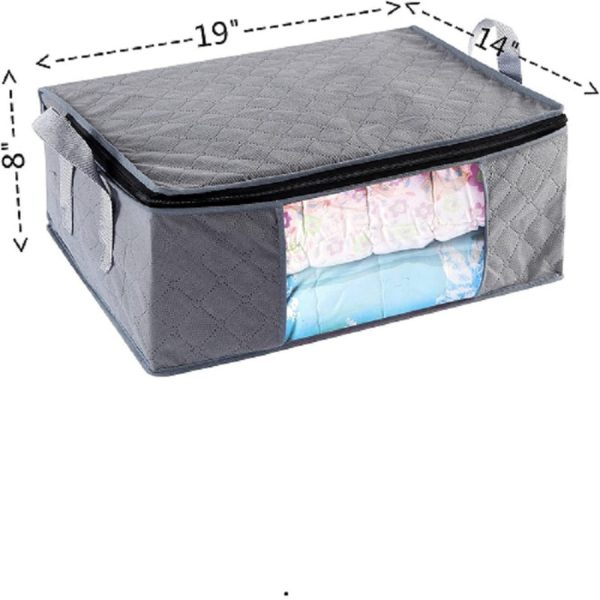 3 Pack Closet Clothes Storage Container Bags