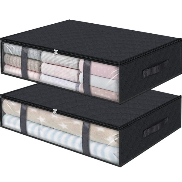 3 Pack Foldable Blanket Storage Bags