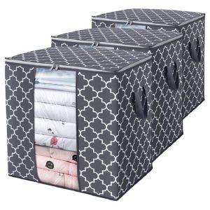 3 Pack Large Blanket Clothes Organization Storage Bags