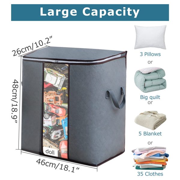 2 Pack Closet Organization Foldable Storage Bags