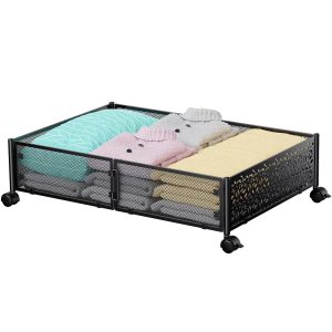 Under the Bed Storage Rack with Wheels
