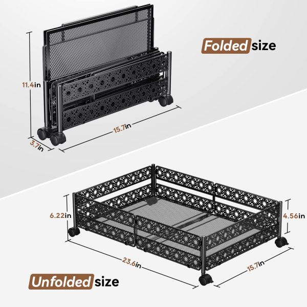 Under the Bed Storage Rack with Wheels