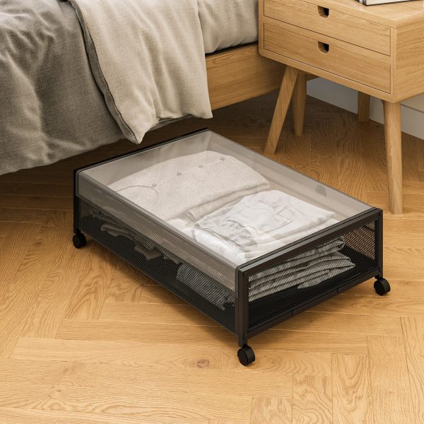 2 Pack Under Bed Storage Boxes with Wheels