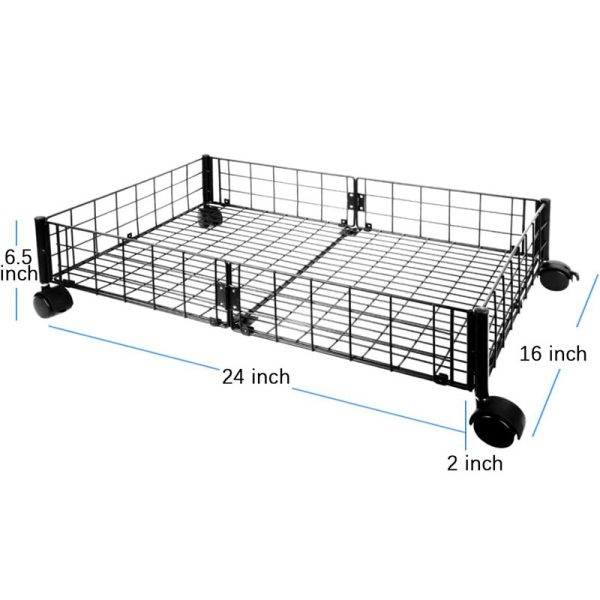 2 Pack 2-in-1 Under Bed Clothes Storage Frame with Wheels