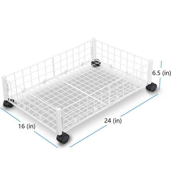 2 Pack 2-in-1 Under Bed Clothes Storage Frame with Wheels