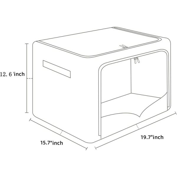 3 Pack Clothes Storage Boxes