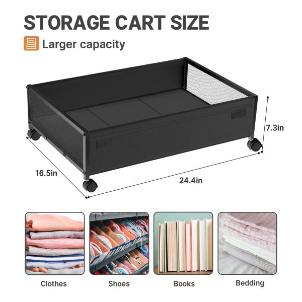 2 Pack Under Bed Storage Boxes with Wheels