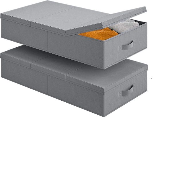 2 Pack Under Bed Storage Boxes With Lids