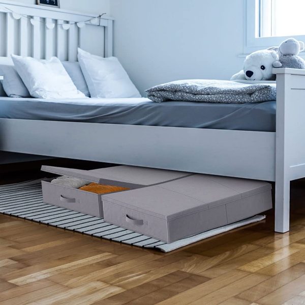 2 Pack Under Bed Storage Boxes With Lids