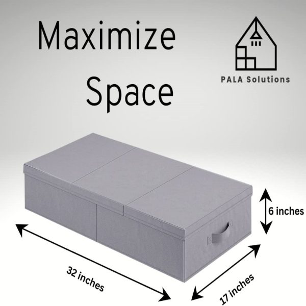 2 Pack Under Bed Storage Boxes With Lids