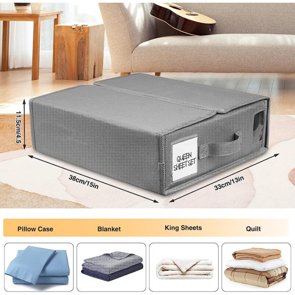 2 Pack Foldable Bed Sheet Set Storage Boxes