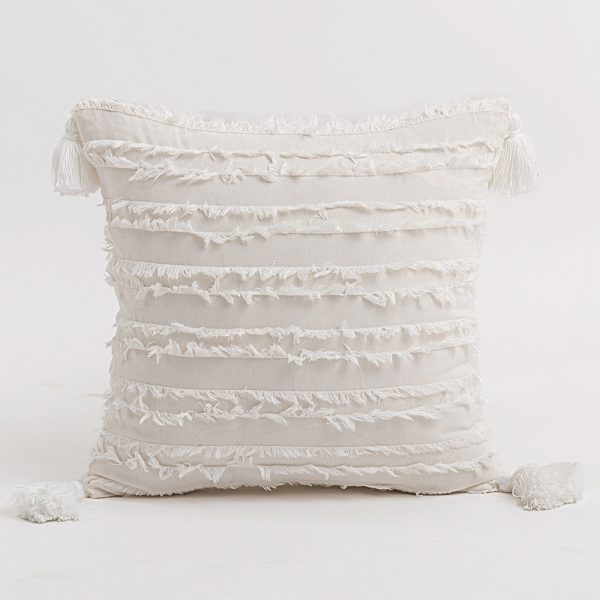 Corner Tassel Linen-Cotton Cutout Amazon New Hot Selling American Country Moroccan Pillow Cover