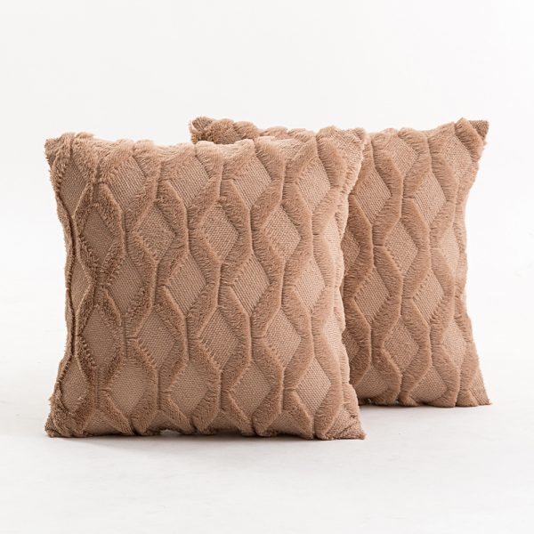 INS Amazon Velvet Diamond Grid Cushion Cover