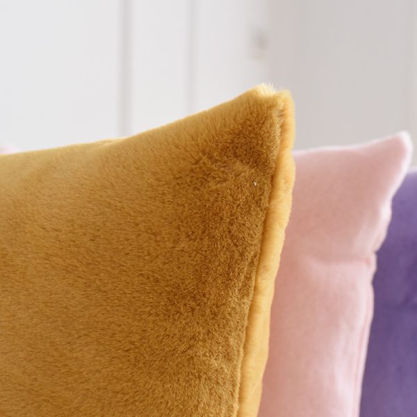 Winter Thickened Nordic Short Plush Rabbit Fur Solid Color Pillow Cover