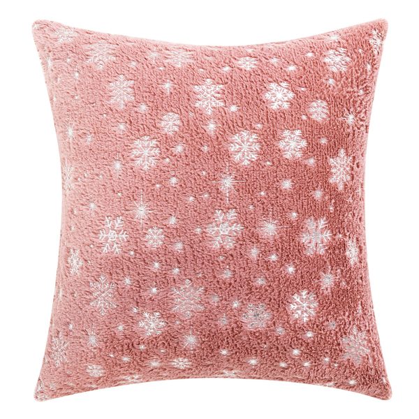 Christmas Foil-Stamped Snowflake Pillow Cover