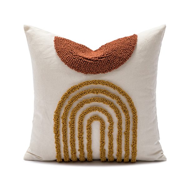 Boho Style Nordic Geometric Plush Pillow Cover