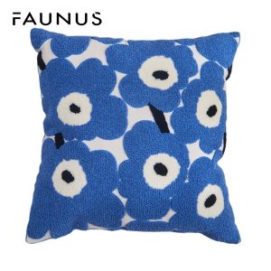 INS Style Finnish Floral Embroidered Towel Cushion - Enhance Your Living Space with Nordic Elegance