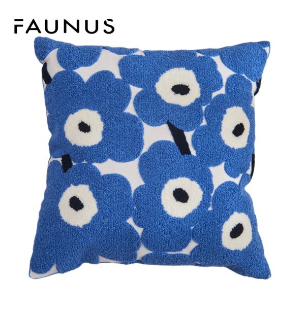 INS Style Finnish Floral Embroidered Towel Cushion - Enhance Your Living Space with Nordic Elegance