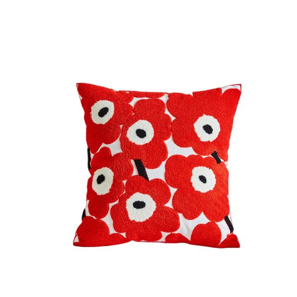 INS Style Finnish Floral Embroidered Towel Cushion - Enhance Your Living Space with Nordic Elegance