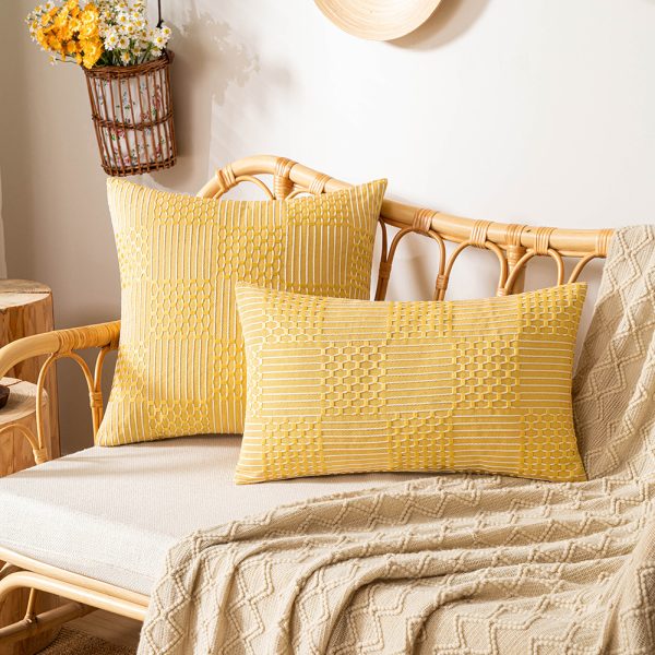 Minimalist Double-Sided Jacquard Pillow Cover