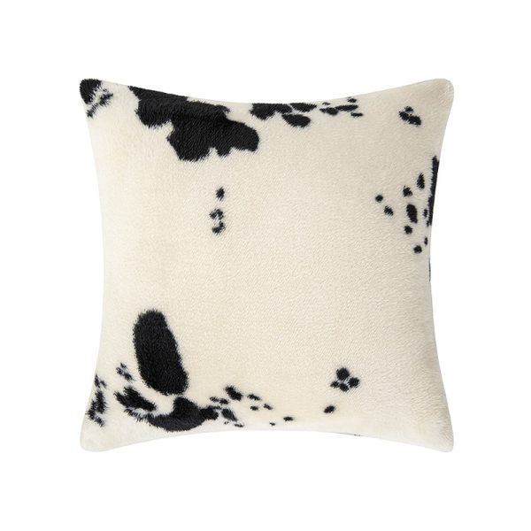 INS Style Cow Print Plush Pillow Cover