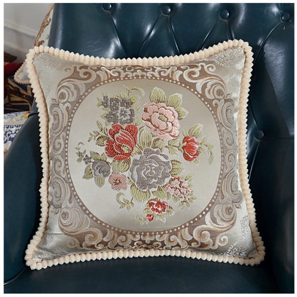 European Style Embroidered Lumbar Pillow - Enhance Your Space with Exquisite Elegance and Comfort