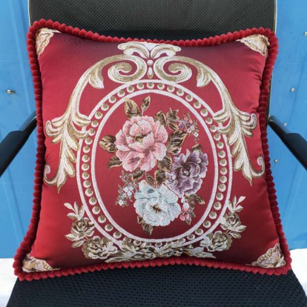 European Style Embroidered Lumbar Pillow - Enhance Your Space with Exquisite Elegance and Comfort