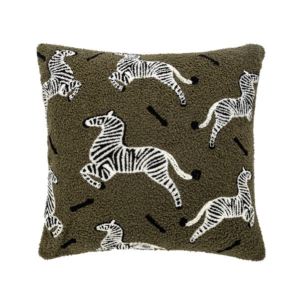 Zebra Embroidered Pillow Cover - Perfect for Nap Time, Window Seat, and Living Room Sofa Backrest Cushion