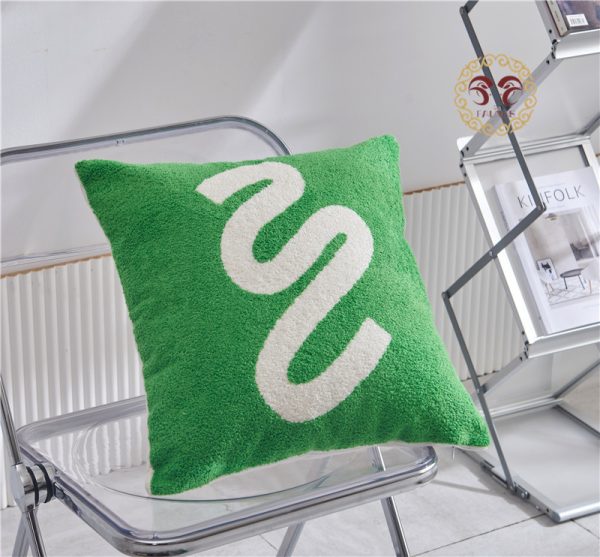 INS Modern Minimalist Fashion - Elevate Your Living Room with Acrylic Lime Green Embroidered Pillow