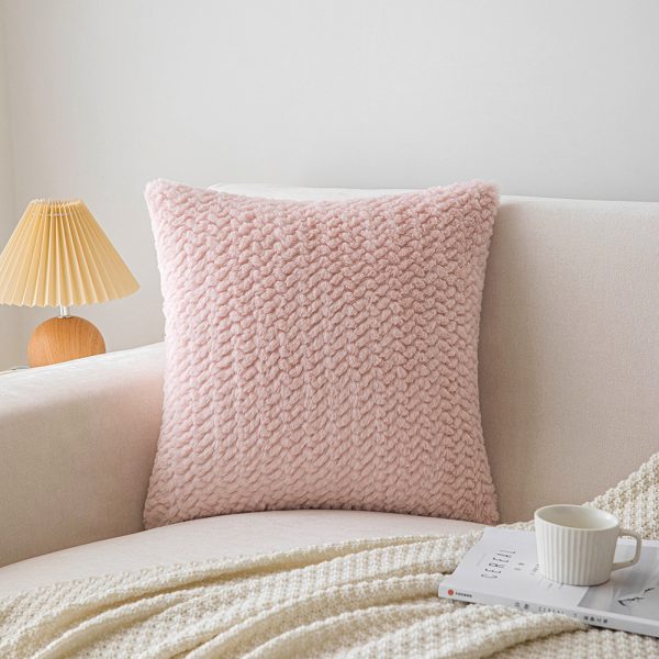 INS Style Rabbit Fur Cutout Pillow Cover